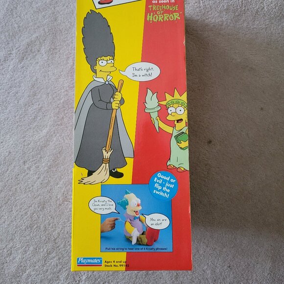 NEW Talking Krusty Doll The Simpsons Treehouse of Horrors Vintage NWT Playmates - Picture 11 of 13